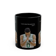Jayson Tatum Celtics Black Coffee Mug: NBA Fan Gift (11oz, 15oz)
