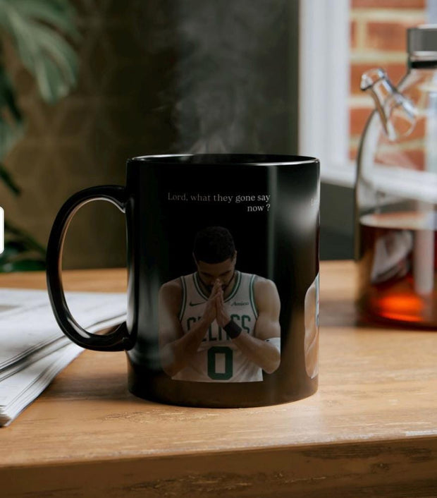 Jayson Tatum Celtics Black Coffee Mug: NBA Fan Gift (11oz, 15oz)