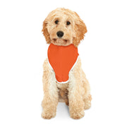 Trendy Orange Pet Hoodie: Soft Polyester Dog Sweatshirt