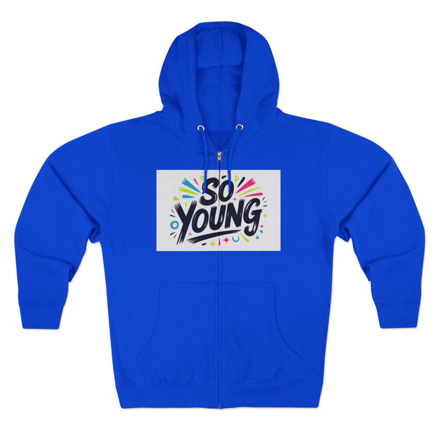 Youthful Unisex Zip Hoodie: Cotton-Blend Spring Fashion