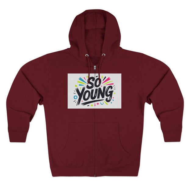 Youthful Unisex Zip Hoodie: Cotton-Blend Spring Fashion