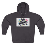 Youthful Unisex Zip Hoodie: Cotton-Blend Spring Fashion