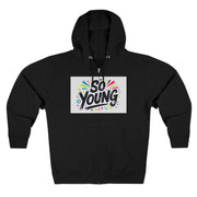 Youthful Unisex Zip Hoodie: Cotton-Blend Spring Fashion