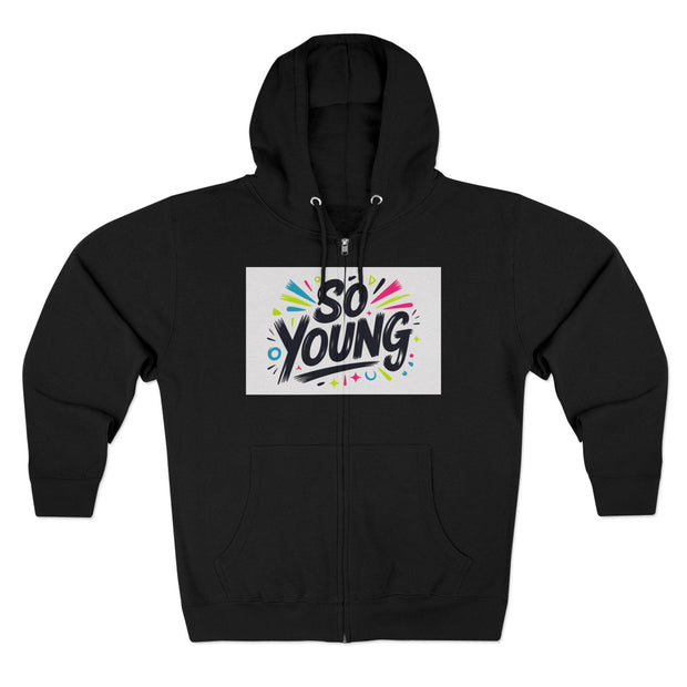 Youthful Unisex Zip Hoodie: Cotton-Blend Spring Fashion