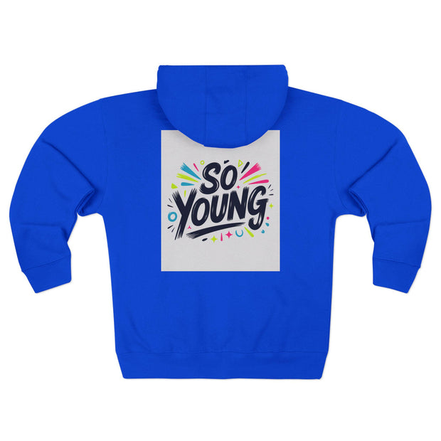 Youthful Unisex Zip Hoodie: Cotton-Blend Spring Fashion