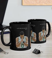 Jayson Tatum Celtics Black Coffee Mug: NBA Fan Gift (11oz, 15oz)