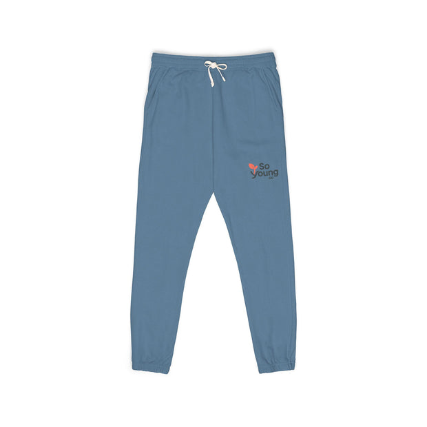 Unisex Cotton Fleece Sweatpants: Garment-Dyed Loungewear