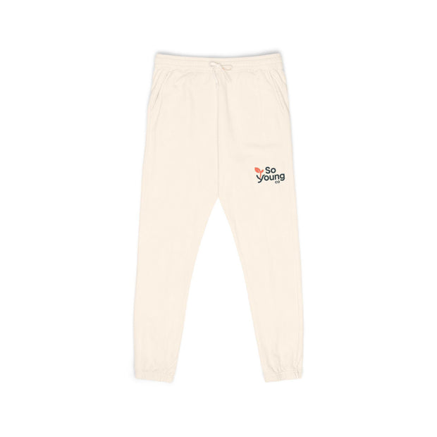 Unisex Cotton Fleece Sweatpants: Garment-Dyed Loungewear