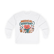 Medical Assistant Long Sleeve Tee, Cute for Work, Unisex Cotton Shirt, Healthcare Professional Top, Long Sleeve T-Shirt