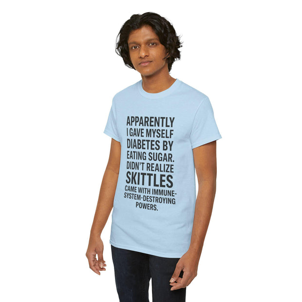 Funny Type 1 Diabetes Awareness T-Shirt: Unisex Heavy Cotton Tee