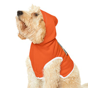Trendy Orange Pet Hoodie: Soft Polyester Dog Sweatshirt