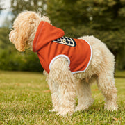 Trendy Orange Pet Hoodie: Soft Polyester Dog Sweatshirt