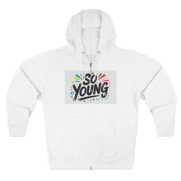 Youthful Unisex Zip Hoodie: Cotton-Blend Spring Fashion