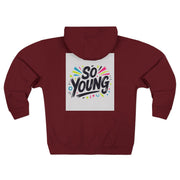 Youthful Unisex Zip Hoodie: Cotton-Blend Spring Fashion