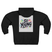 Youthful Unisex Zip Hoodie: Cotton-Blend Spring Fashion