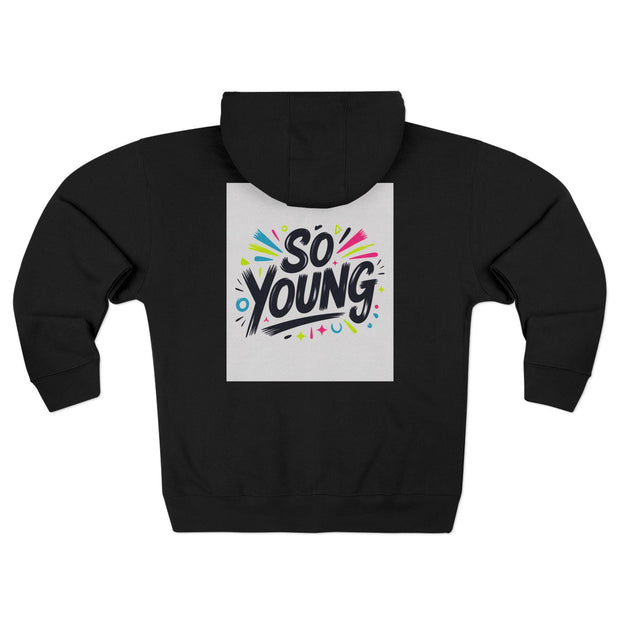 Youthful Unisex Zip Hoodie: Cotton-Blend Spring Fashion