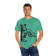 Dog Fist Bump T-Shirt: Garment-Dyed Unisex Tee