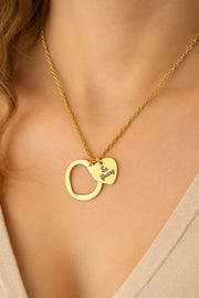 Personalized Heart Necklace: Engraved Stainless Steel Anniversary Jewelry