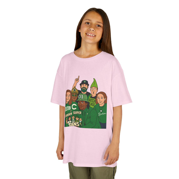Kids Celtics Shirt: Garden Super Fans, Youth Basketball Tee