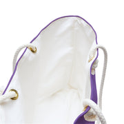 Purple Weekender Bag: Spun Polyester Travel Tote with Rope Handles