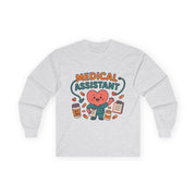 Medical Assistant Long Sleeve Tee, Cute for Work, Unisex Cotton Shirt, Healthcare Professional Top, Long Sleeve T-Shirt