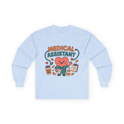 Medical Assistant Long Sleeve Tee, Cute for Work, Unisex Cotton Shirt, Healthcare Professional Top, Long Sleeve T-Shirt