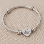 Heart Cuff Bracelet - Engraved Gift for Loved Ones, Personalized Jewelry, Anniversary, Valentine&#39;s Day, Friendship