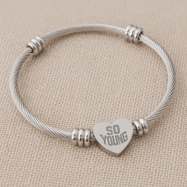 Heart Cuff Bracelet - Engraved Gift for Loved Ones, Personalized Jewelry, Anniversary, Valentine&#39;s Day, Friendship