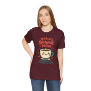 World&#39;s Okayest Mom T-Shirt, Coffee Lover Tee