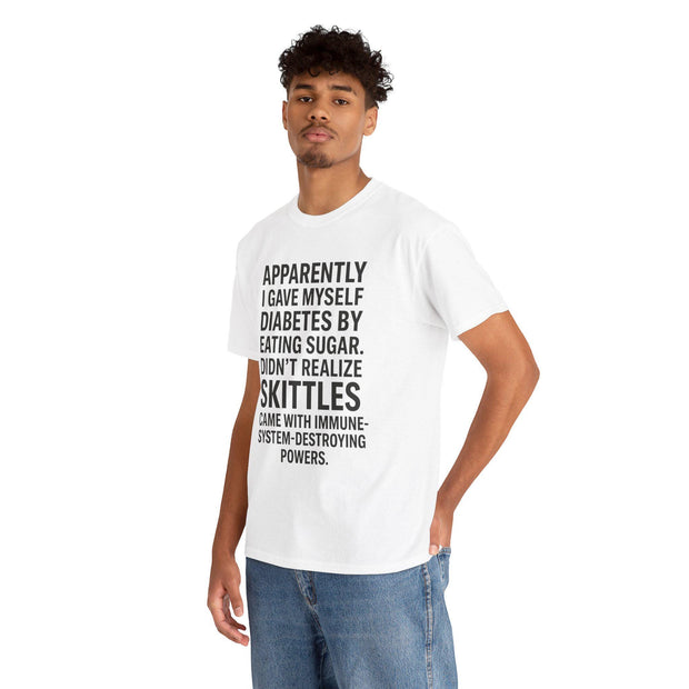 Funny Type 1 Diabetes Awareness T-Shirt: Unisex Heavy Cotton Tee
