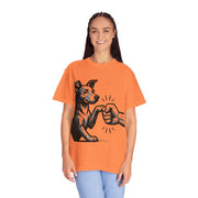Dog Fist Bump T-Shirt: Garment-Dyed Unisex Tee
