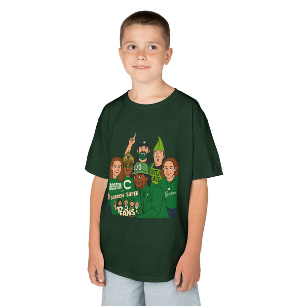 Kids Celtics Shirt: Garden Super Fans, Youth Basketball Tee