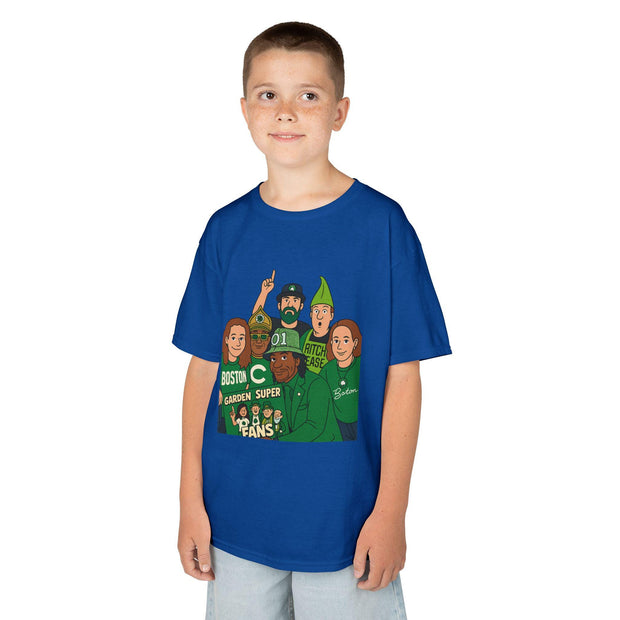 Kids Celtics Shirt: Garden Super Fans, Youth Basketball Tee