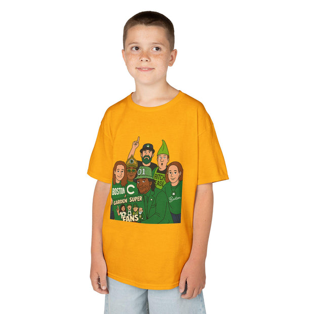 Kids Celtics Shirt: Garden Super Fans, Youth Basketball Tee