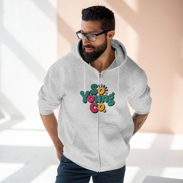 So Young Co Logo Zip Hoodie - Unisex Cozy Sweatshirt