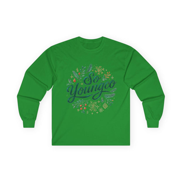 Holiday Long Sleeve Tee, Perfect Gift, Cozy Gift - Unisex Shirt for Co-Workers, Friends, Family, Anyone - So Young Co Design