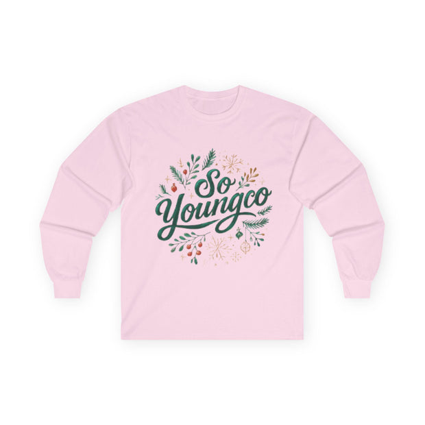 Holiday Long Sleeve Tee, Perfect Gift, Cozy Gift - Unisex Shirt for Co-Workers, Friends, Family, Anyone - So Young Co Design