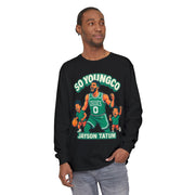 So Young Celtics Long Sleeve T-Shirt, NBA Fan Apparel, Jayson Tatum with Sons, Unisex Tee, Basketball Gift