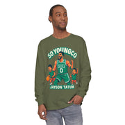 So Young Celtics Long Sleeve T-Shirt, NBA Fan Apparel, Jayson Tatum with Sons, Unisex Tee, Basketball Gift