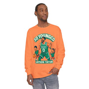 So Young Celtics Long Sleeve T-Shirt, NBA Fan Apparel, Jayson Tatum with Sons, Unisex Tee, Basketball Gift