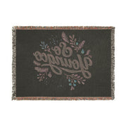 Woven Blanket - So Young Holiday Gift, Festive Soft Throw for Friends and Family, Cozy Winter Home Decor, Christmas Couch Blanket, Seasonal