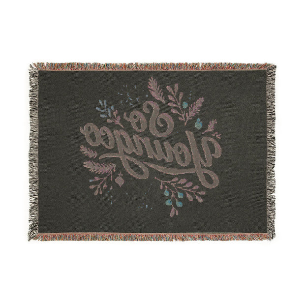 Woven Blanket - So Young Holiday Gift, Festive Soft Throw for Friends and Family, Cozy Winter Home Decor, Christmas Couch Blanket, Seasonal