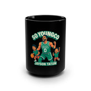 So Young co Jayson Tatum Mug | Black 15oz Celtics Basketball Ceramic