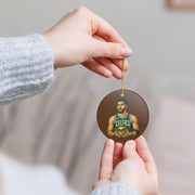 Ceramic Ornament, Jayson Tatum Christmas Decoration, Basketball Fan Gift, Holiday Tree Decor, Sports Lover Ornament, Unique Xmas Gift