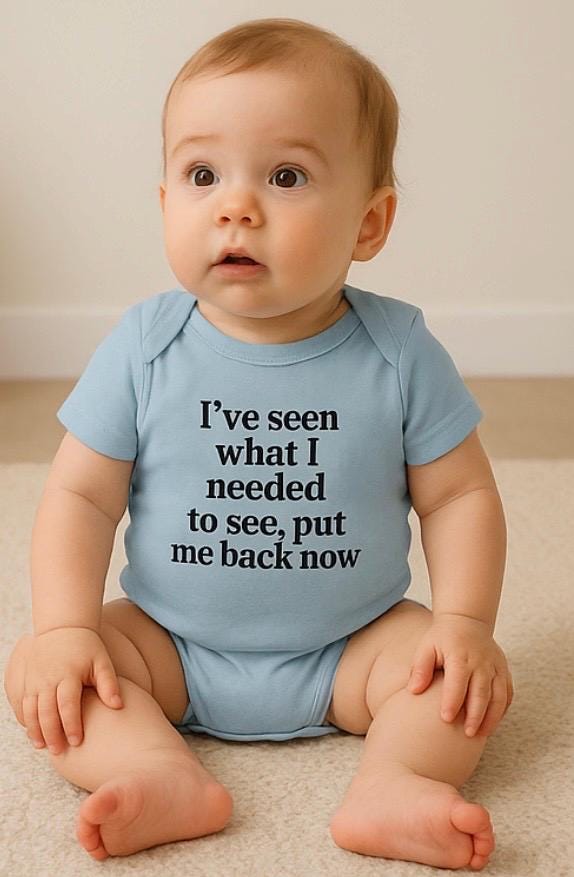 Funny Baby Onesie – AI Joke Newborn Bodysuit, Baby Shower Gift