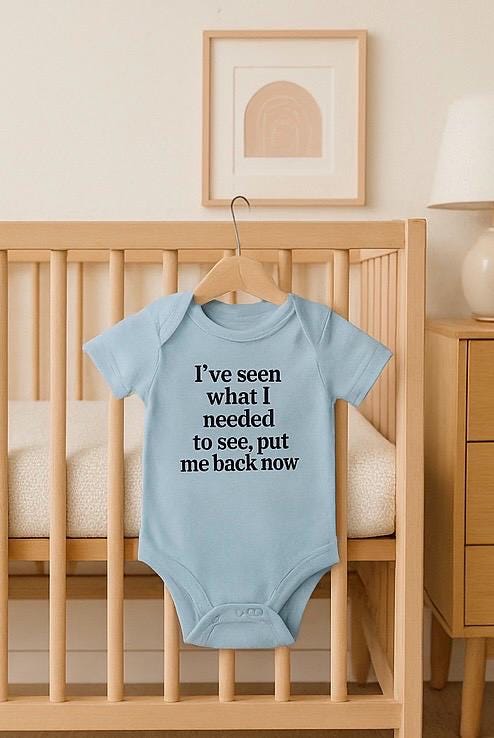 Funny Baby Onesie – AI Joke Newborn Bodysuit, Baby Shower Gift