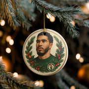 Ceramic Ornament, Jayson Tatum Celtics NBA Christmas Gift, Holiday Decor, Tree Decoration, Sports Fan Gift, Basketball Player Ornament