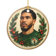 Ceramic Ornament, Jayson Tatum Celtics NBA Christmas Gift, Holiday Decor, Tree Decoration, Sports Fan Gift, Basketball Player Ornament