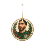 Ceramic Ornament, Jayson Tatum Celtics NBA Christmas Gift, Holiday Decor, Tree Decoration, Sports Fan Gift, Basketball Player Ornament