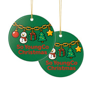 Christmas Ornaments Ceramic Ornament | Snowman, Gift, Tree Hanging Decoration